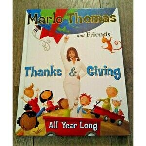 Marlo Thomas & Friends Book   CD Set Thanks & Giving All Year Long St.Jude Kids